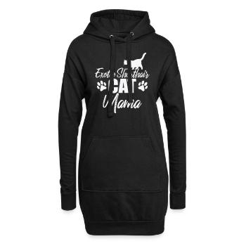 Exotic Shorthair Cat Mama Britisch Katze - Hoodie-Kleid - Schwarz - Vorne