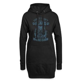 Désolé, je ne peux pas avoir de plans avec mon Maine Coon - Sweat-shirt à capuche long Femme - noir - Devant