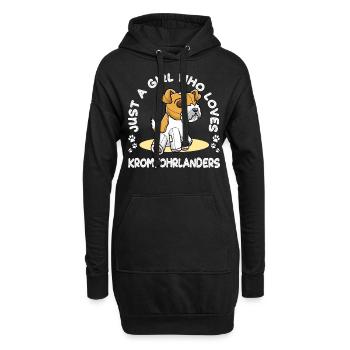 Kromfohrländer dog - Hoodie Dress - black - Front