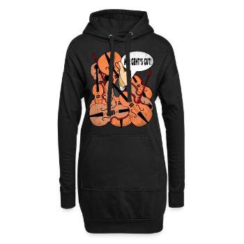 Cello Instrument Musiker Cellist Lustig - Hoodie-Kleid - Schwarz - Vorne