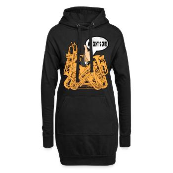 Trompete Blechblasinstrument Trompeter - Hoodie-Kleid - Schwarz - Vorne