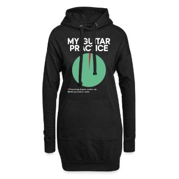 My Guitar Practice - Guitariste Electrique - Sweat-shirt à capuche long Femme - noir - Devant