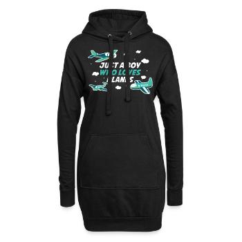 Just A Boy Who Loves Planes Pilot Gift - Hoodie Dress - black - Front
