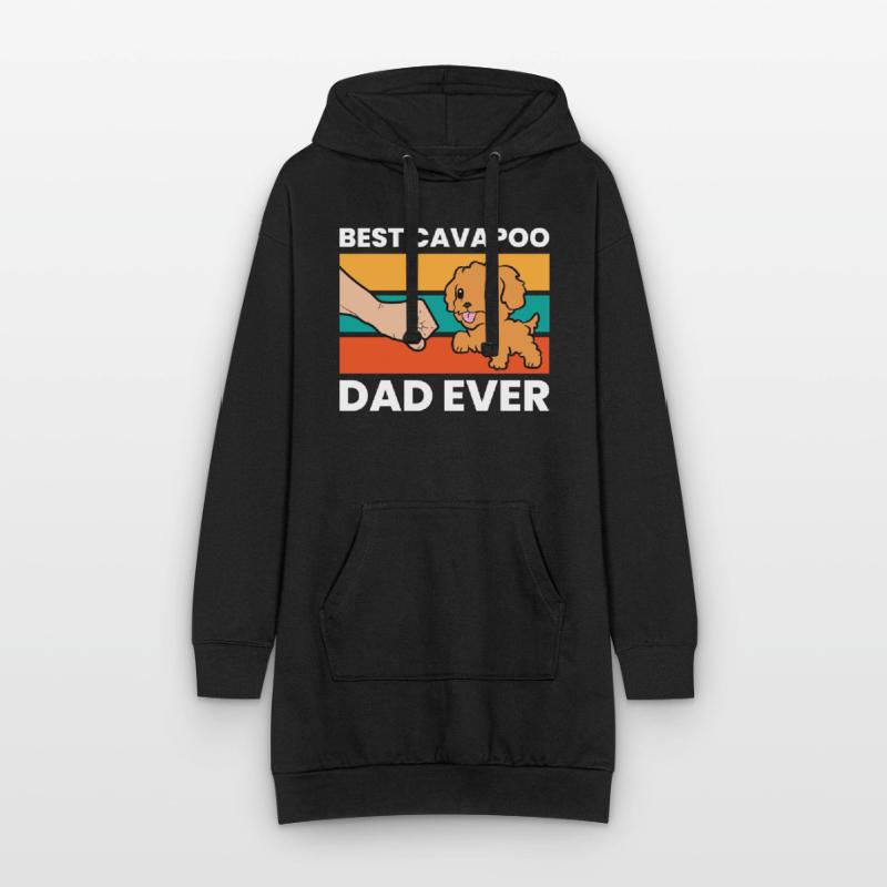 Cavapoo Dog Papa Cavoodle Best Cavapoo Dad Ever Hoodie Dress