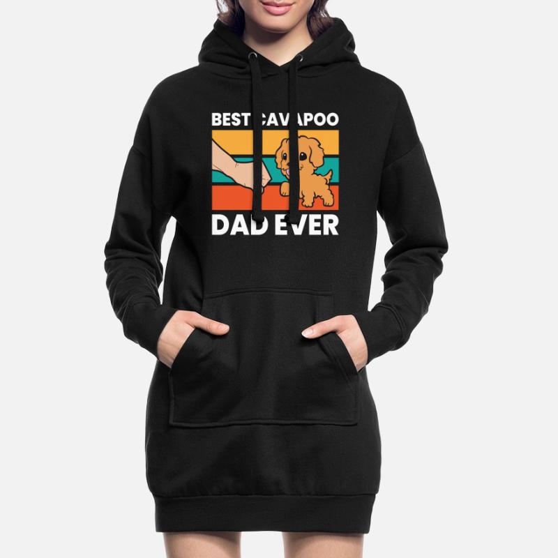 Cavapoo Dog Papa Cavoodle Best Cavapoo Dad Ever Hoodie Dress