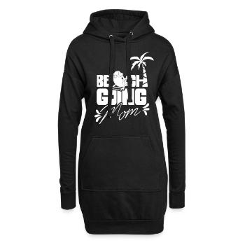 Visite de la plage Mother Beach Vacances à la plage - Sweat-shirt à capuche long Femme - noir - Devant