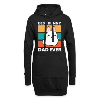 Meilleur papa jamais mignon Rabbit Papa - Sweat-shirt à capuche long Femme - noir - Devant