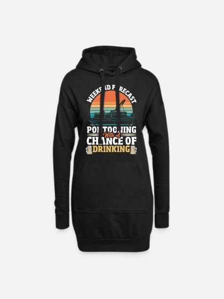 Pontoniere Ponton Pontoniere Nautisch Kapitän Kreu - Hoodie-Kleid - Schwarz