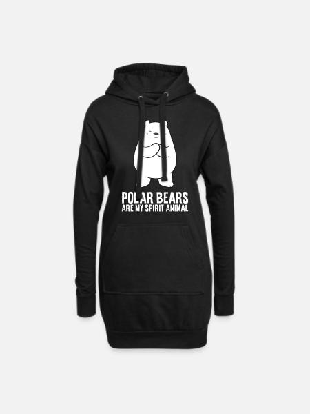 Drôle d’amoureux des ours polaires Les ours polaires sont mes - Sweat-shirt à capuche long Femme - noir