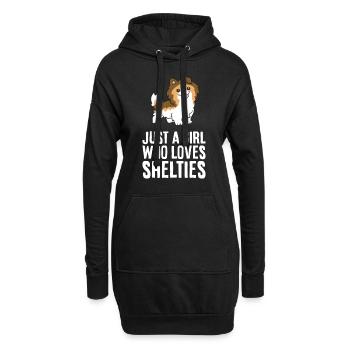 Juste une fille qui aime les étagères - Sweat-shirt à capuche long Femme - noir - Devant