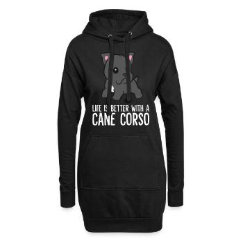 Life Is Better With A Cane Corso Dog - Hoodie Dress - black - Front