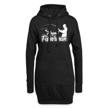 Magnetfischer Magnet Magnetfischen - Hoodie-Kleid - Schwarz - Vorne