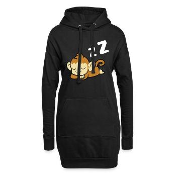 Sleeping Monkey Pyjama Lazy Monkey - Hoodie Dress - black - Front