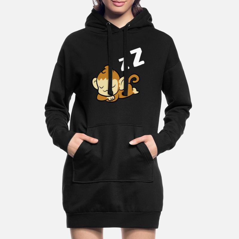 Sleeping Monkey Pyjama Lazy Monkey Hoodie Dress