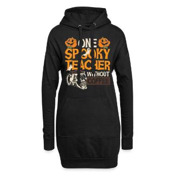 One Spooky Teacher Without Coffee Halloween Coffe - Hoodie-Kleid - Schwarz - Vorne