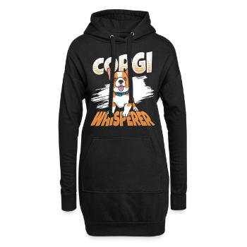 Corgi Chien Corgis Welsh-Corgi Puppy Sweet-Corgi Ha - Sweat-shirt à capuche long Femme - noir - Devant