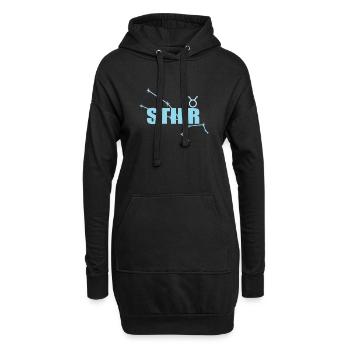 Stier Sternzeichen Taurus Sternbild - Hoodie-Kleid - Schwarz - Vorne