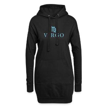 Signe du zodiaque Vierge Vierge constellation - Sweat-shirt à capuche long Femme - noir - Devant