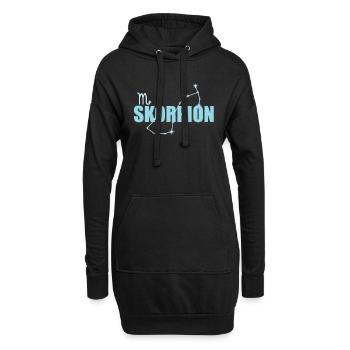 Skorpion Sternzeichen Scorpio Sternbild - Hoodie-Kleid - Schwarz - Vorne