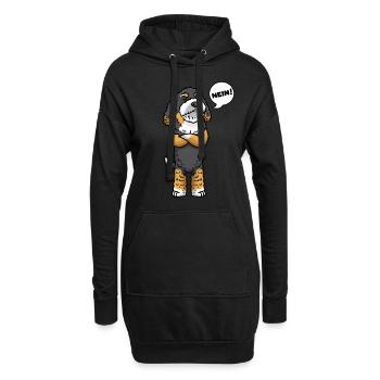 Bernedoodle Hund Stur Nein - Hoodie-Kleid - Schwarz - Vorne