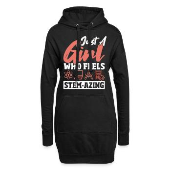 Steminist Science Technologie Droits des femmes - Sweat-shirt à capuche long Femme - noir - Devant