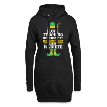 Kindergärtnerin Elf Weihnachten Kinder Ich liebe - Hoodie-Kleid - Schwarz - Vorne