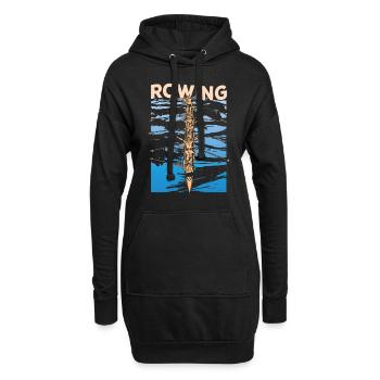 Rudern Ruder Ruderer Rudersport Ruderboot - Hoodie-Kleid - Schwarz - Vorne