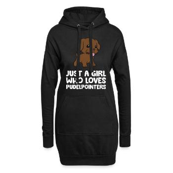 Just a Girl Who Loves Pudelpointers - Hoodie-Kleid - Schwarz - Vorne