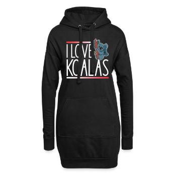 J’aime les koalas mignon Koala Koala Bear Animal - Sweat-shirt à capuche long Femme - noir - Devant