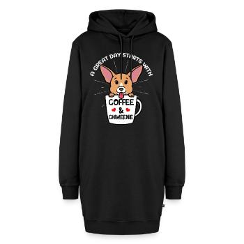 Chiweenie Chien - Sweat-shirt à capuche long Femme - noir - Devant