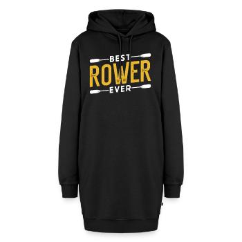 Meilleur rameur jamais aviron bateau aviron aviron aviron - Sweat-shirt à capuche long Femme - noir - Devant