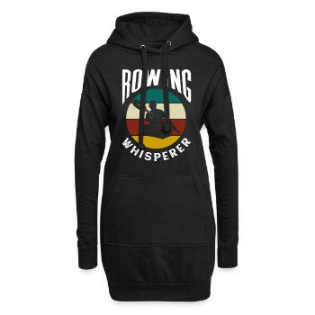 Ruder Flüsterer Ruderboot Rudern Ruderer - Hoodie-Kleid - Schwarz - Vorne