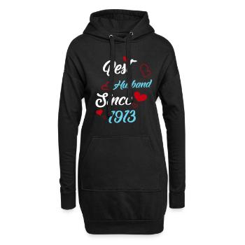 Meilleur mari depuis 1913 Mariage - Sweat-shirt à capuche long Femme - noir - Devant
