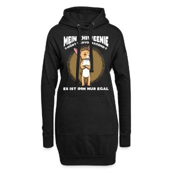 Mein Chiweenie Hört Hervorragend Hund - Hoodie-Kleid - Schwarz - Vorne