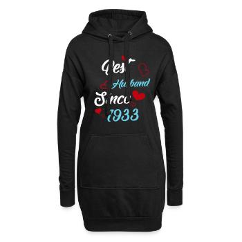 Bester Ehemann seit 1933 Hochzeit - Hoodie-Kleid - Schwarz - Vorne