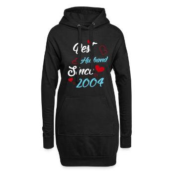 Bester Ehemann seit 2004 Hochzeit - Hoodie-Kleid - Schwarz - Vorne