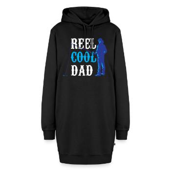 Reel Cool Papa Fischen Fischer Angeln Angler - Hoodie-Kleid - Schwarz - Vorne