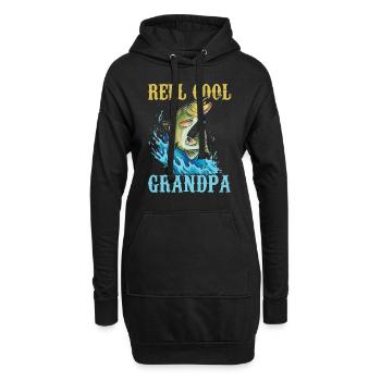 Reel Cool Opa Angler Fischen Angeln Fischer - Hoodie-Kleid - Schwarz - Vorne