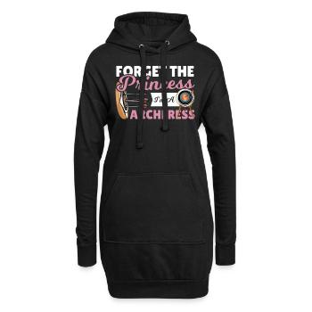 Bogenschützin Bogenschießen Bogenschütze - Hoodie-Kleid - Schwarz - Vorne
