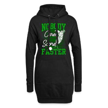 Personne ne s’en soucie Marquer des buts football rapide - Sweat-shirt à capuche long Femme - noir - Devant