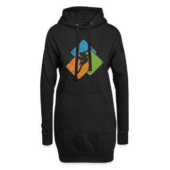 Parkour Fitness Sport Jump Training - Sweat-shirt à capuche long Femme - noir - Devant