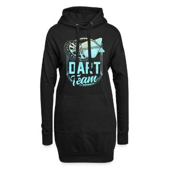 Dart Team Dartverein Darts Dartmannschaft - Hoodie-Kleid - Schwarz - Vorne