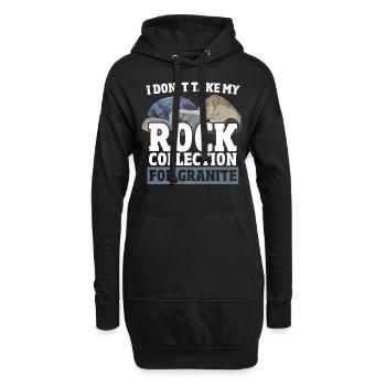 Geologie Geologie Geologe Wissenschaft Fossilien E - Hoodie-Kleid - Schwarz - Vorne