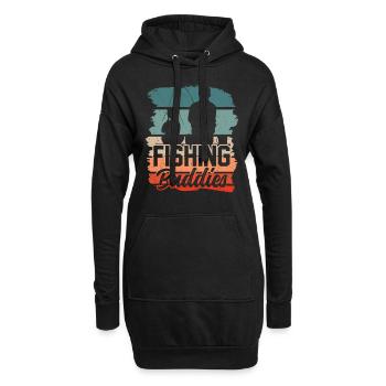 Amis de la pêche Ami de la pêche Ami de la pêche - Sweat-shirt à capuche long Femme - noir - Devant
