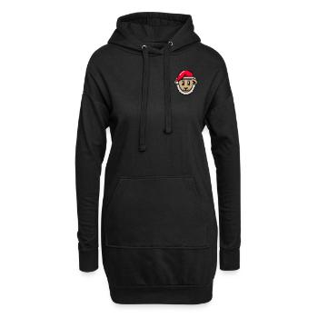 Schaf verpixelt Weihnachten - Lustige Schafe - Hoodie-Kleid - Schwarz - Vorne