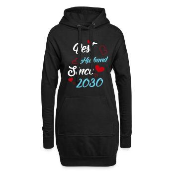 Meilleur mari depuis 2030 Mariage - Sweat-shirt à capuche long Femme - noir - Devant