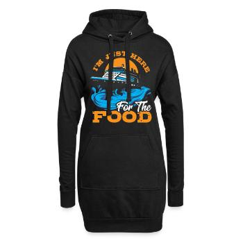 Bateau de croisière Vacances Famille - Sweat-shirt à capuche long Femme - noir - Devant
