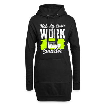 Niemand Interessiert Es Arbeite Klüger Motivation - Hoodie-Kleid - Schwarz - Vorne