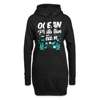 Équipe Conservation marine Protection des océans Lac Mer - Sweat-shirt à capuche long Femme - noir - Devant