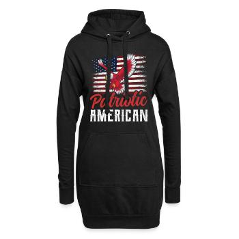 Patriotischer Amerikaner Patriotisch US Patriot - Hoodie-Kleid - Schwarz - Vorne